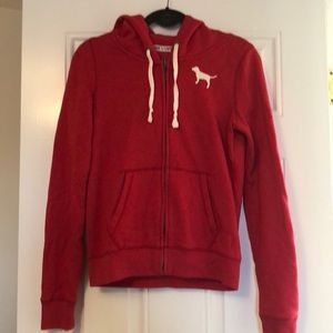 Victoria’s Secret Pink zip up sweatshirt, size med